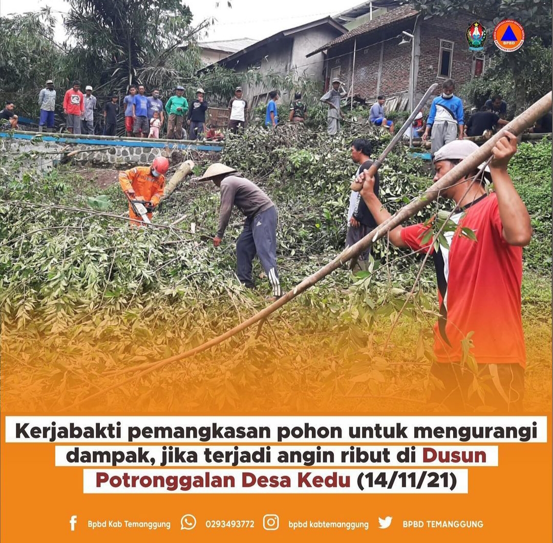Kerjabakti Pemangkasan Pohon, Guna Antisipasi Angin Ribut