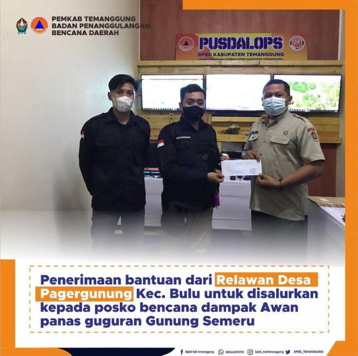 Penerimaan Bantuan Untuk Korban Semeru