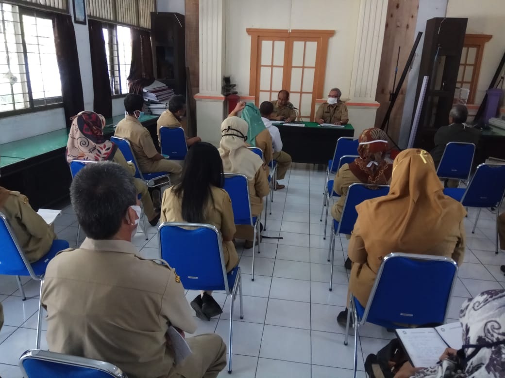 Pengarahan dan penyampaian rencana kerja Kepala Dinas Perindagkop UKM Kabupaten Temanggung