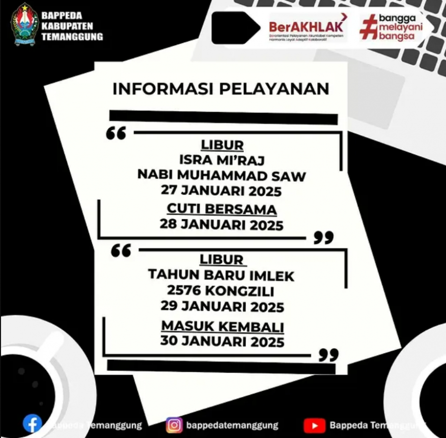 Pengumuman Libur dan Cuti Bersama Januari 2025